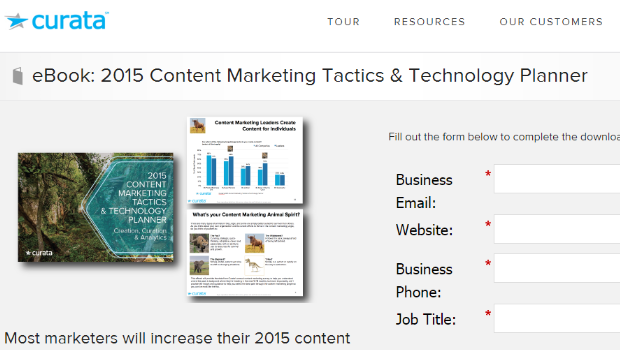 2015 Content Marketing Tactics and Technology Study screenshot