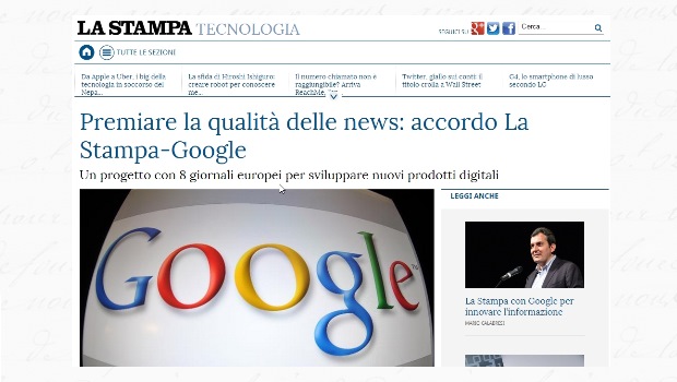 La Stampa e Google