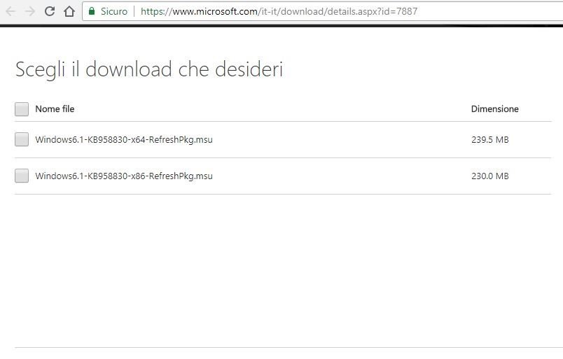 Download Strumenti di amministrazione remota del server per Windows 7